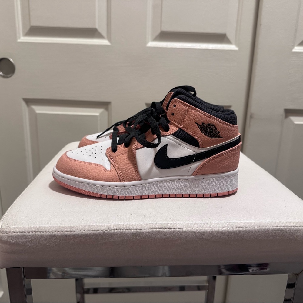 Jordan Women's Sneakers in Pink, Black, and White